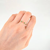 Anillo Doble Corazón 1.45g / T7 3/4 Oro Amarillo 18K