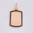 Dije Placa Rectangular Ovalada 6.15g / 1 3/4 in Oro Rosa 18K