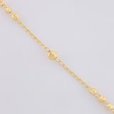 Rosario Virgen Milagrosa Cruz Cristo Diamantado 8.9g / 20 in / 3.4mm Oro Amarillo 18K