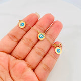 Bracelet Hoop Rolo Evil Eye 2.5g / 5 in / 1.52mm Yellow Gold 18K