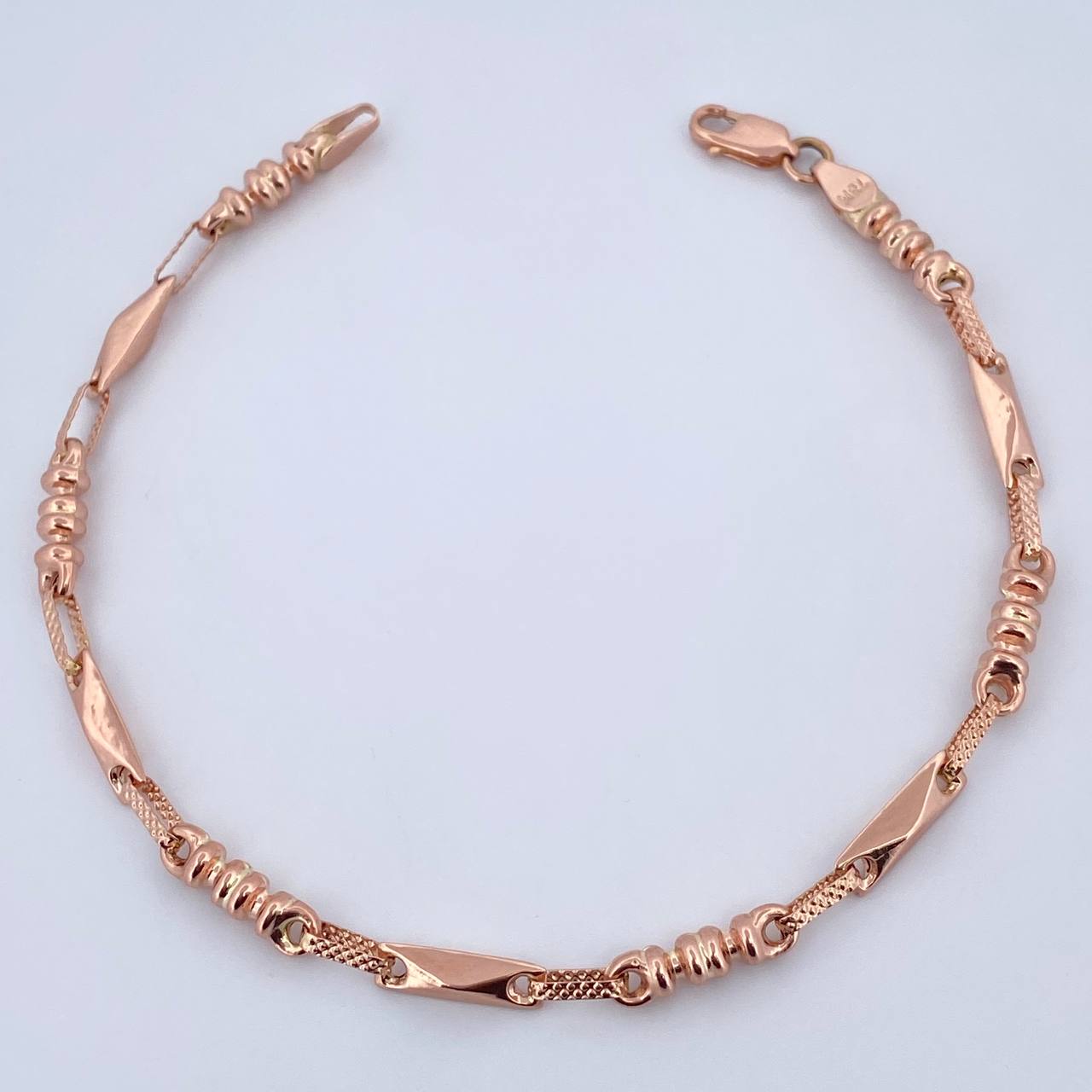 Bracelet Spanish Bracelet 4.7gr / 20.8cm / 3.3mm Barrel 18K Rose Gold $