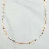 Classic Link Chain Beads 1.7 g / 17 1/2 in / 1.7 mm Three Golds 18K