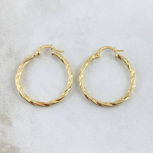 Hoop Earrings Sami 1.55g / 1 in Yellow Gold 18K
