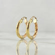 Hoop Earrings Fanny 2.1 g / 1 in Three Golds 18K