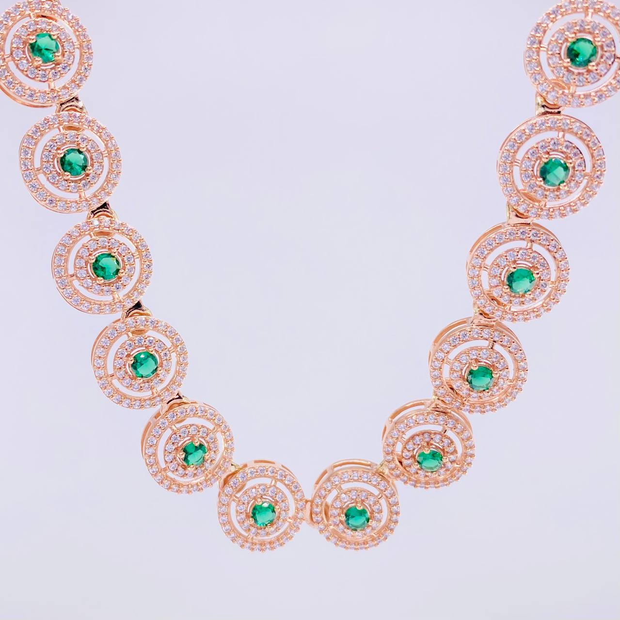 Cadena Tenis Circular 53.25g / 18 in / 11mm Oro Rosa 18K
