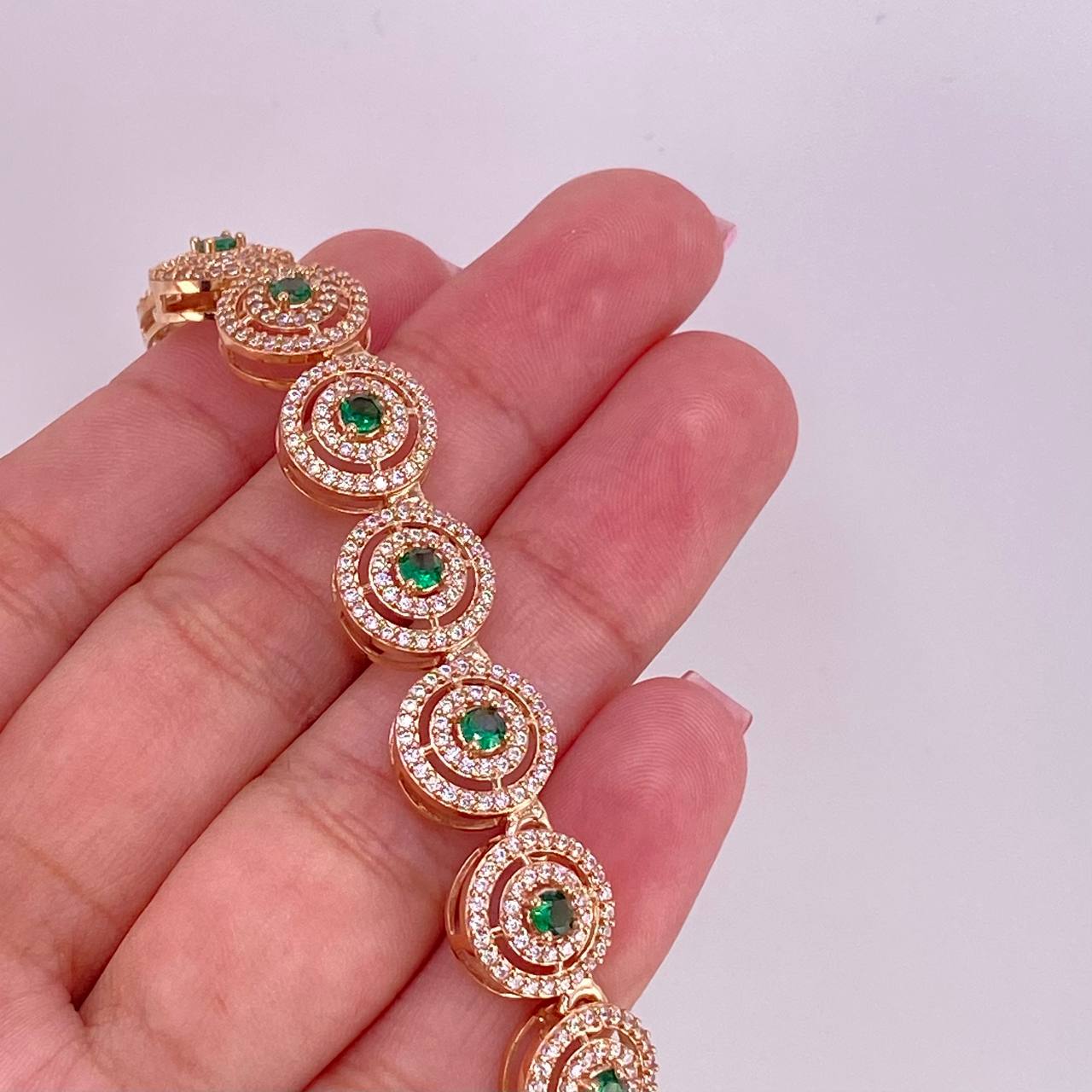 Cadena Tenis Circular 53.25g / 18 in / 11mm Oro Rosa 18K