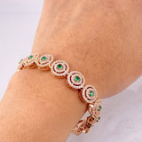 Pulso Tenis Circular 24.35g / 7 1/4 in / 10mm Oro Rosa 18K
