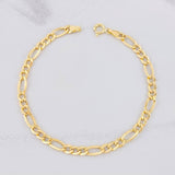 Figaro Bracelet 2.25g / 7 3/4 in / 4.45mm Yellow Gold 18K