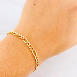 Figaro Bracelet 2.55g / 7 3/4 in / 4.1mm Yellow Gold 18K