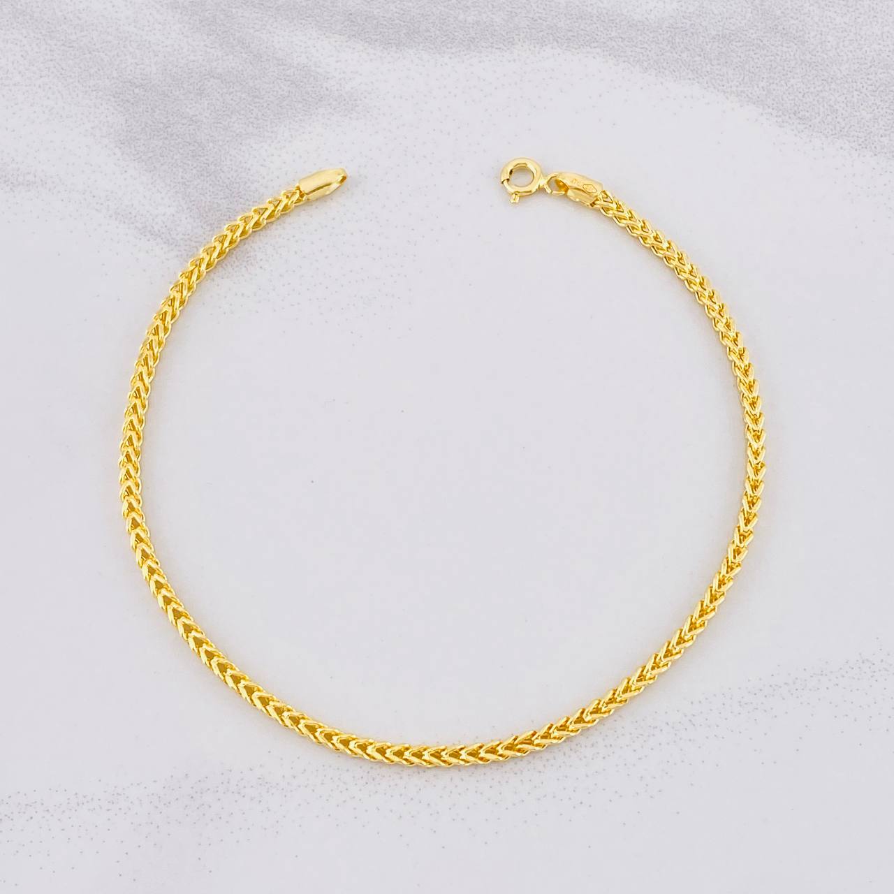 Pulso Franco 2.1g / 7 1/2 in / 2.1mm Oro Amarillo 18K