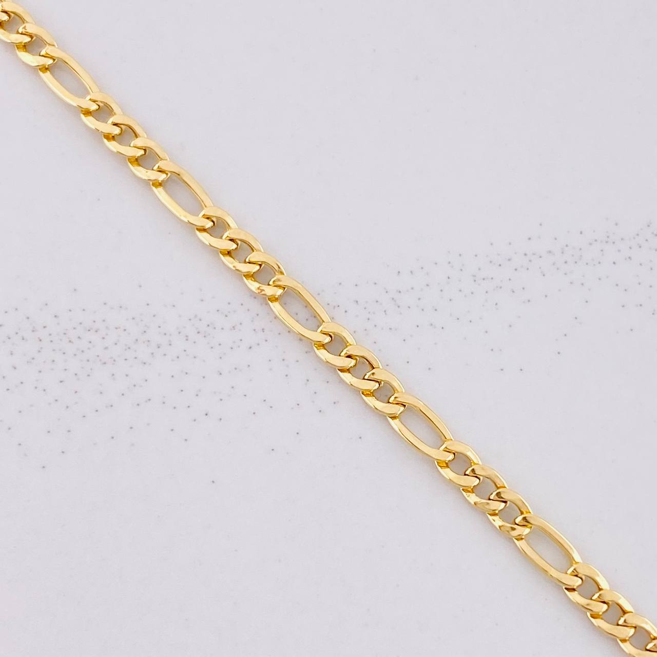 Figaro Bracelet 0.95g / 7 3/4 in / 2.55mm Yellow Gold 18K