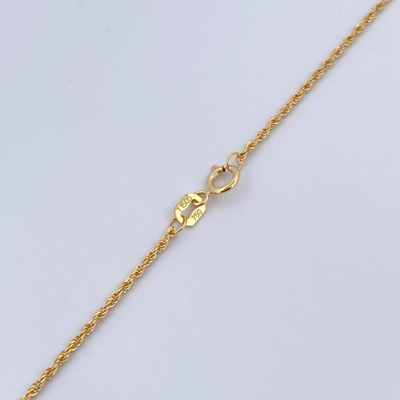 Set Cadena Lazo 0.9gr / 45cm / 1.2mm + Dije Cruz 0.55gr / 2.6cm Circon Blanco Oro Amarillo 18K (Oferta) $