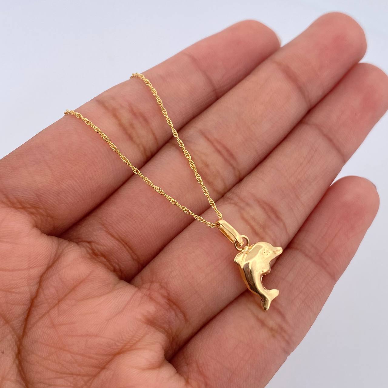 Singapore Chain Set 1.15gr / 50.1cm / 0.7mm + Pendant 0.5gr / 1.6cm Stamped Yellow Gold 18K (Offer) $