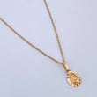 Set Cadena Singapur 1.1gr/45.1cm/0.7mm + Dije Virgen Del Carmen 0.65gr/1.5cm Diamantado Oro Amarillo 18K (Oferta) $