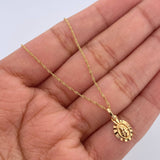 Set Cadena Singapur 1.1gr/45.1cm/0.7mm + Dije Virgen Del Carmen 0.65gr/1.5cm Diamantado Oro Amarillo 18K (Oferta) $