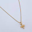 Set Singapore Chain 1.15gr / 50.2cm / 0.7mm + Pendant Pendant 0.4gr / 1.4cm Stamped Yellow Gold 18K (Offer) $