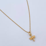 Set Singapore Chain 1.15gr / 50.2cm / 0.7mm + Pendant Pendant 0.4gr / 1.4cm Stamped Yellow Gold 18K (Offer) $