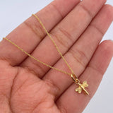 Set Singapore Chain 1.15gr / 50.2cm / 0.7mm + Pendant Pendant 0.4gr / 1.4cm Stamped Yellow Gold 18K (Offer) $