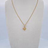 Set Singapore Chain 1.15gr / 50.2cm / 0.7mm + Pendant Pendant 0.4gr / 1.4cm Stamped Yellow Gold 18K (Offer) $