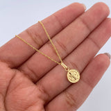 Set Singapore Chain 1.05gr / 45cm / 0.7mm + Pendant / 0.45gr / 1.4cm Stamped Yellow Gold 18K (Offer) $