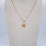 Set Singapore Chain 1.05gr / 45cm / 0.7mm + Pendant / 0.45gr / 1.4cm Stamped Yellow Gold 18K (Offer) $