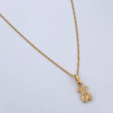 Set Singapore Chain 1.05gr / 45cm / 0.7mm + Pendant 0.35gr / 1.4cm Smooth Yellow Gold 18K (Offer) $