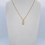 Set Singapore Chain 1.05gr / 45cm / 0.7mm + Pendant 0.35gr / 1.4cm Smooth Yellow Gold 18K (Offer) $