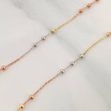 Classic Link Chain Beads 1.5 g / 15 3/4 in / 1.7 mm Three Golds 18K