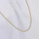 Singapore Chain 0.9 g / 15 3/4 in / 0.7 mm 18K Yellow Gold