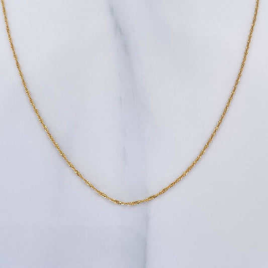 Singapore Chain 0.9 g / 15 3/4 in / 0.7 mm 18K Yellow Gold