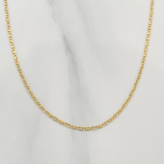 Flat Mariner Chain 1.55 g / 17 3/4 in / 1.3 mm Three Golds 18K