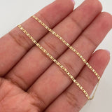Flat Mariner Chain 1.55 g / 17 3/4 in / 1.2 mm Three Golds 18K