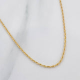Rope Chain 1 g / 19 3/4 in / 1.2 mm Yellow Gold 18K
