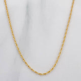 Rope Chain 1 g / 19 3/4 in / 1.2 mm Yellow Gold 18K