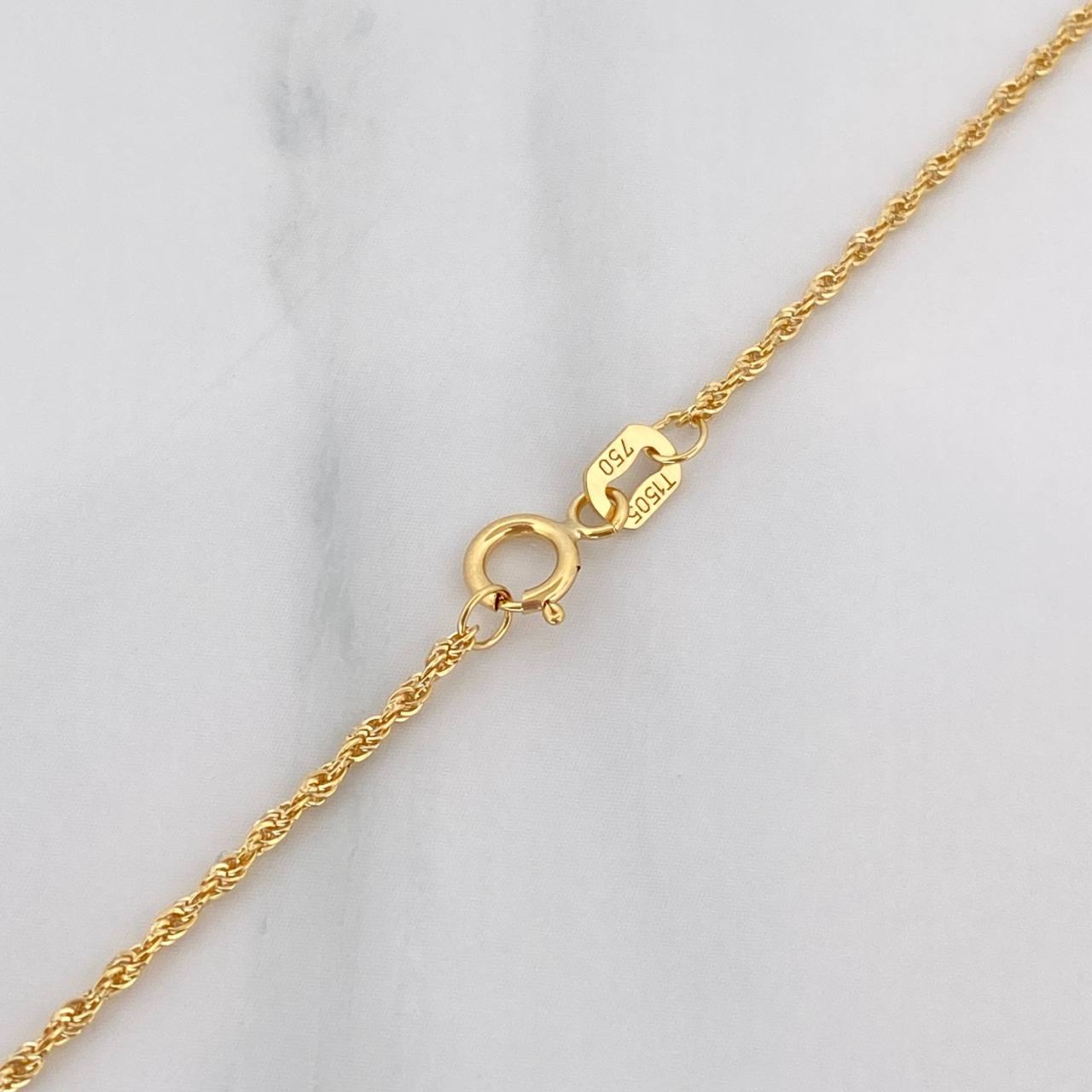 Rope Chain 1 g / 19 3/4 in / 1.2 mm Yellow Gold 18K