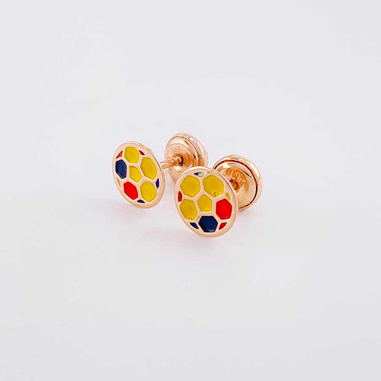 Topos Balón Tricolor 0.7g / in / 6.8mm Oro Rosa 18K