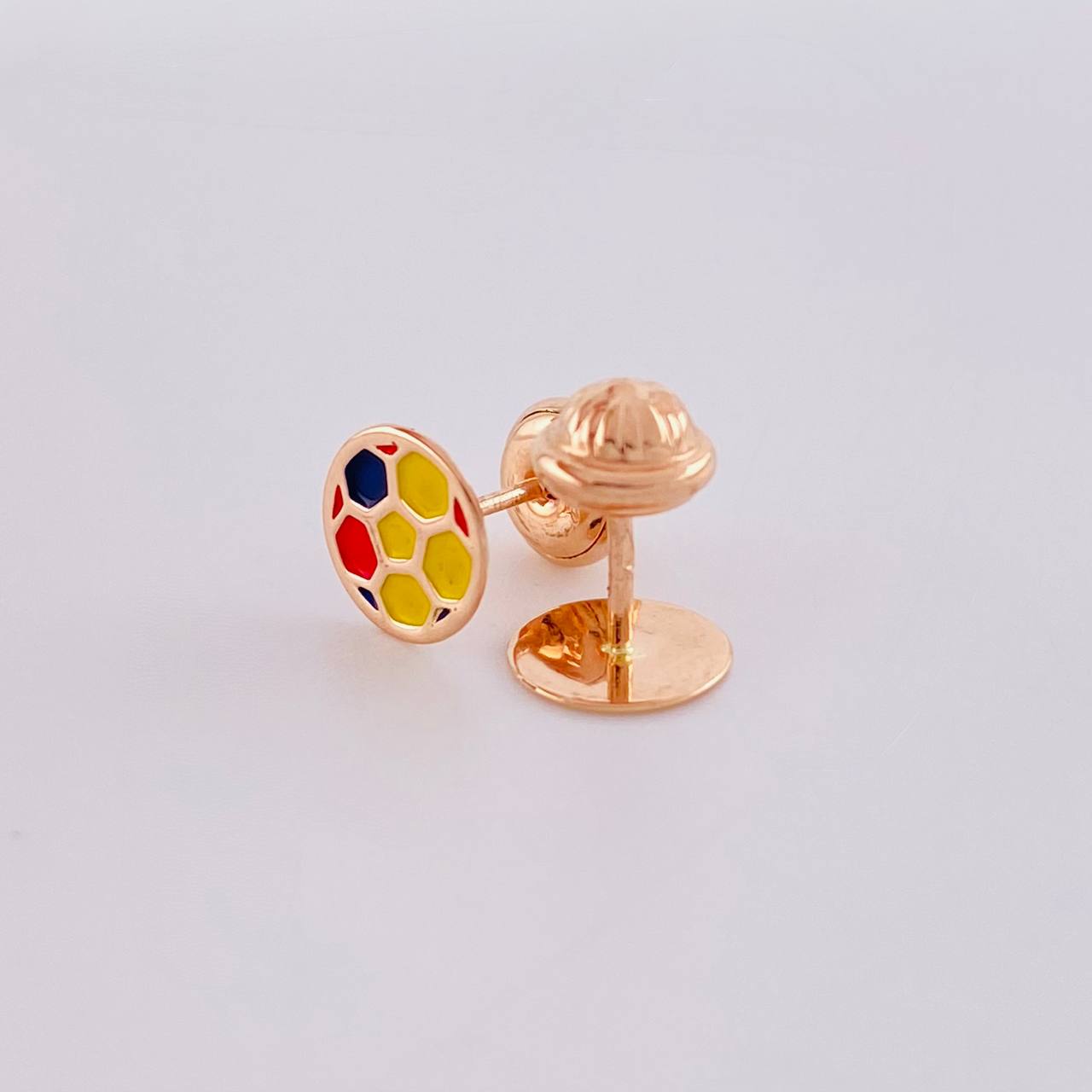 Topos Balón Tricolor 0.7g / in / 6.8mm Oro Rosa 18K