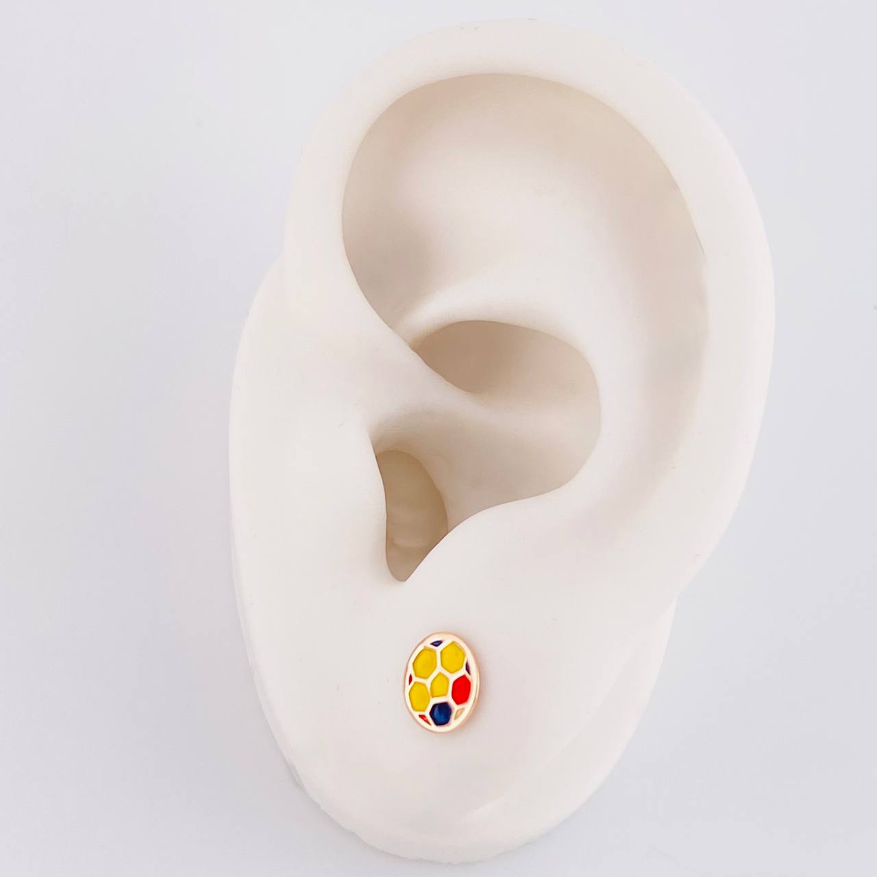 Topos Balón Tricolor 0.7g / in / 6.8mm Oro Rosa 18K