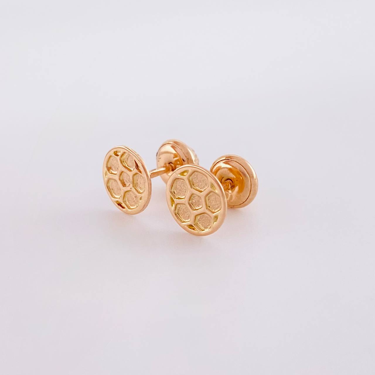 Stud Earrings Ball 0.8g / in / 7mm 18K Rose Gold