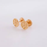 Stud Earrings Ball 0.8g / in / 7mm 18K Rose Gold