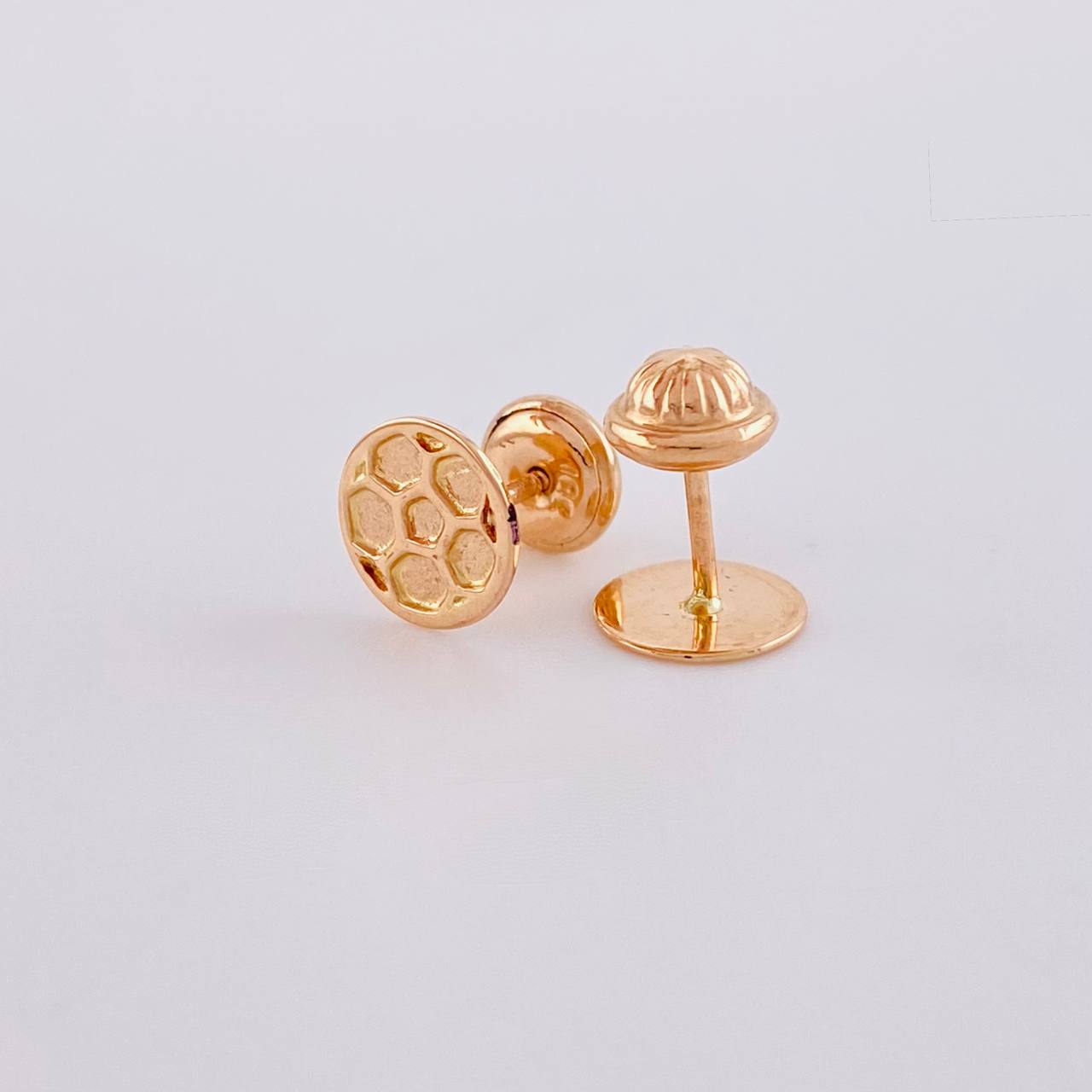 Stud Earrings Ball 0.8g / in / 7mm 18K Rose Gold