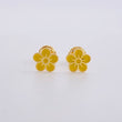 Topos Flor Colombiana 0.65g / in / 7mm Oro Amarillo 18K