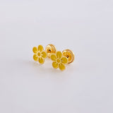 Topos Flor Colombiana 0.65g / in / 7mm Oro Amarillo 18K