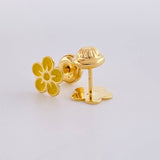 Topos Flor Colombiana 0.65g / in / 7mm Oro Amarillo 18K