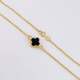 Classic Link Chain Clover Onyx 8.55g / 20 in / 1.55mm Yellow Gold 18K