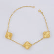 Paperclip Bracelet Clover Diamond Cut 5.55g / 8 in / 1.8mm Yellow Gold 18K
