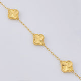 Paperclip Bracelet Clover Diamond Cut 5.55g / 8 in / 1.8mm Yellow Gold 18K