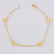 Pulso Cajón Corazón Diamantado 2.05g / 7 in / 1.6mm Oro Amarillo 18K