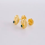 Topos Grano de Cafe 0.7g / in / 8mm Oro Amarillo 18K