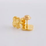 Diamond Cut Clover Stud Earrings 0.9g / in / 8.5mm Yellow Gold 18K